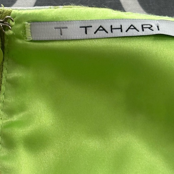 T TAHARI Rosalia Dress in Pear Nectar Style F41GE603 Size 14 - Picture 11 of 14